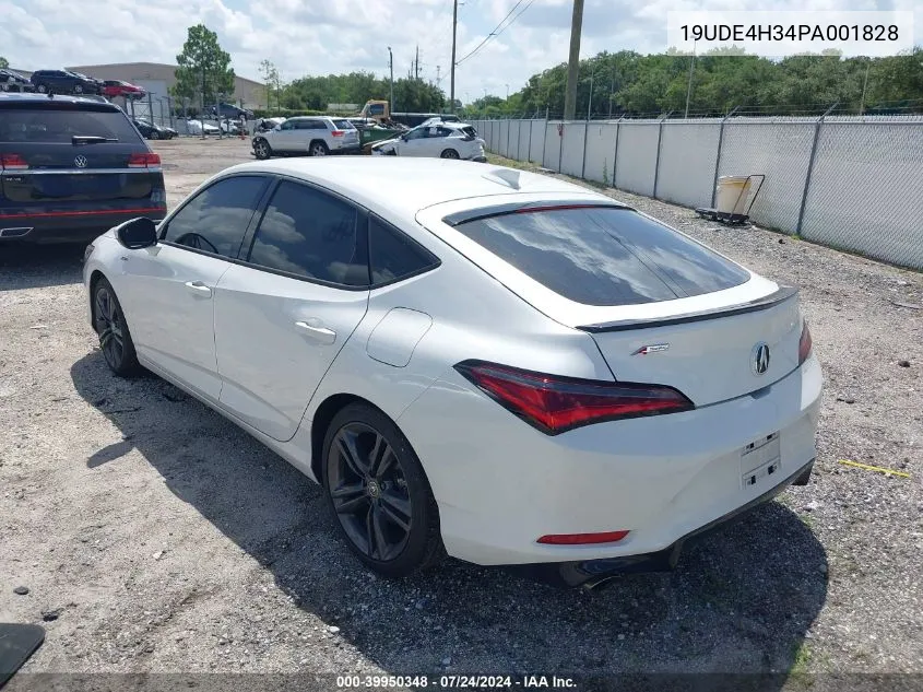 2023 Acura Integra A-Spec VIN: 19UDE4H34PA001828 Lot: 39950348