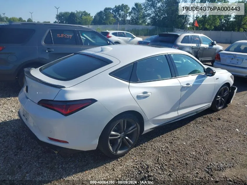 2023 Acura Integra A-Spec W/ Technology VIN: 19UDE4G76PA000443 Lot: 40064380