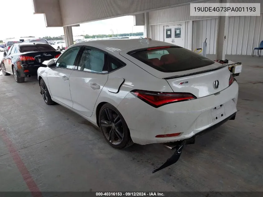 2023 Acura Integra A-Spec W/ Technology VIN: 19UDE4G73PA001193 Lot: 40316153