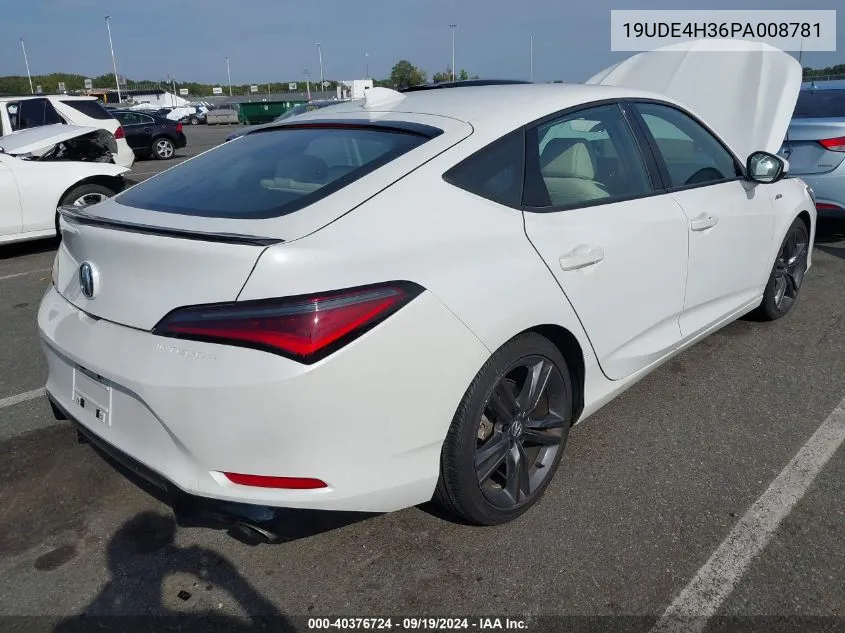 2023 Acura Integra A-Spec VIN: 19UDE4H36PA008781 Lot: 40376724