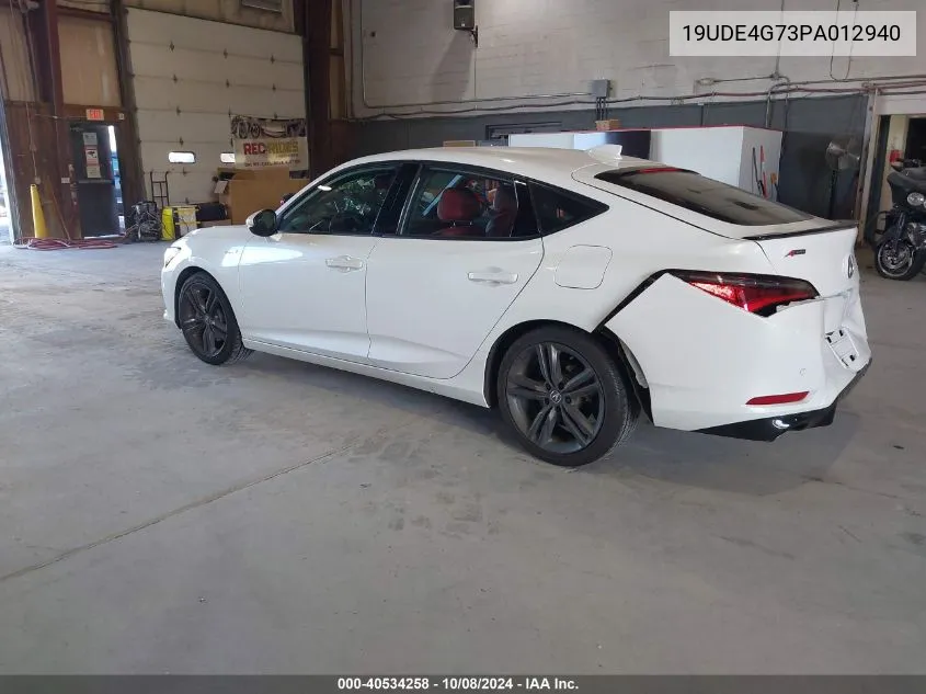 2023 Acura Integra A-Spec W/ Technology VIN: 19UDE4G73PA012940 Lot: 40534258