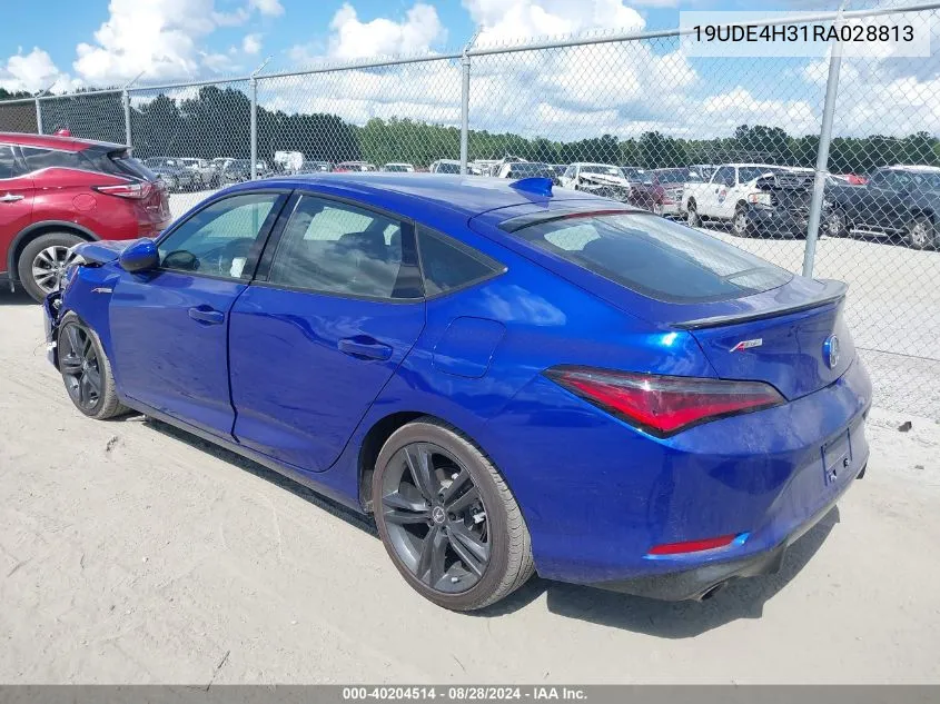 2024 Acura Integra A-Spec VIN: 19UDE4H31RA028813 Lot: 40204514