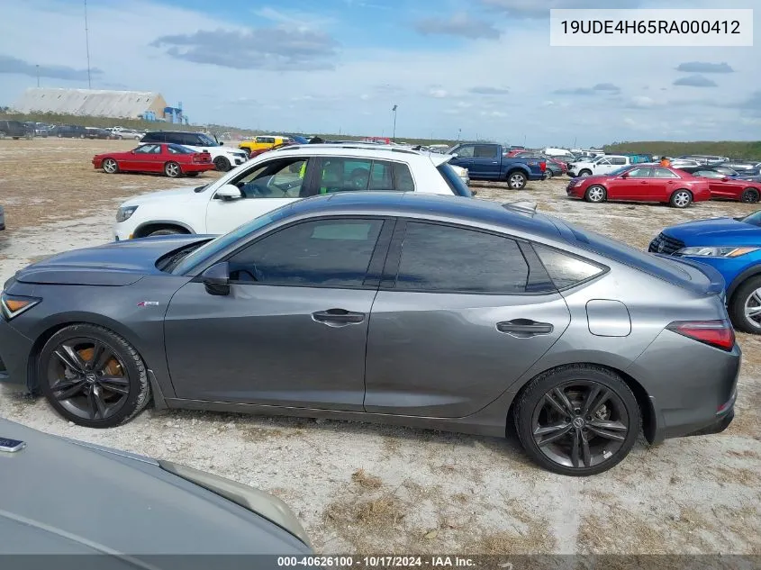 2024 Acura Integra A-Spec W/ Technology VIN: 19UDE4H65RA000412 Lot: 40626100