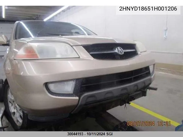 2001 Acura Mdx Touring VIN: 2HNYD18651H001206 Lot: 30044193