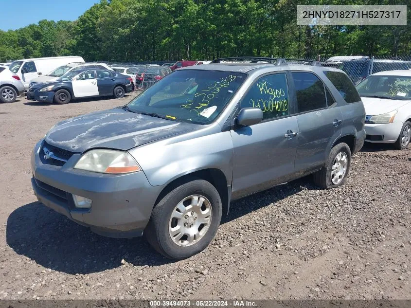 2001 Acura Mdx VIN: 2HNYD18271H527317 Lot: 39494073