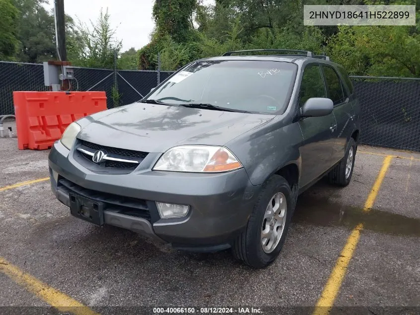 2001 Acura Mdx VIN: 2HNYD18641H522899 Lot: 40066150