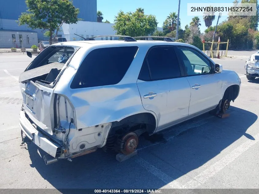 2001 Acura Mdx VIN: 2HNYD18831H527254 Lot: 40143364