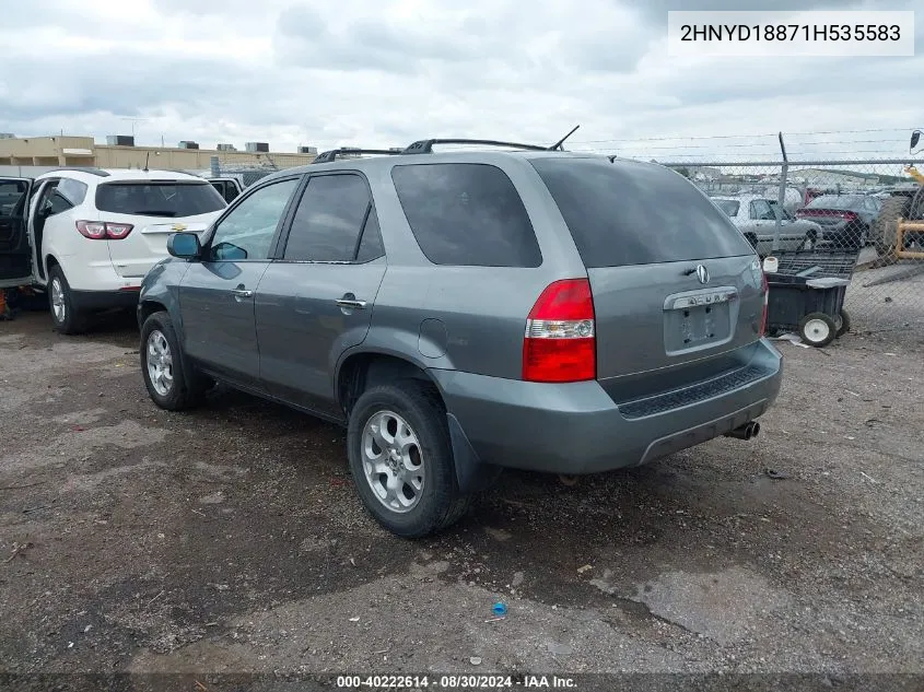 2001 Acura Mdx VIN: 2HNYD18871H535583 Lot: 40222614