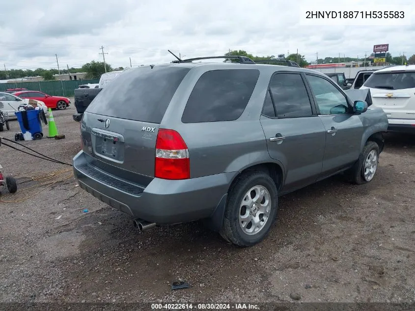 2001 Acura Mdx VIN: 2HNYD18871H535583 Lot: 40222614