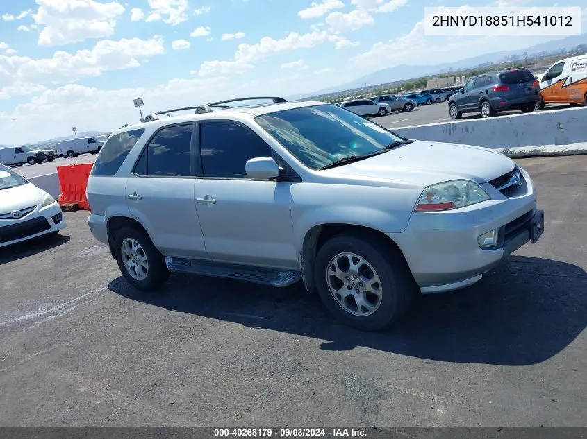 2001 Acura Mdx VIN: 2HNYD18851H541012 Lot: 40268179