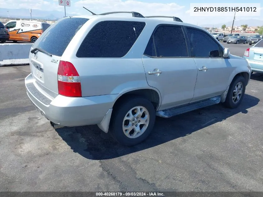 2001 Acura Mdx VIN: 2HNYD18851H541012 Lot: 40268179