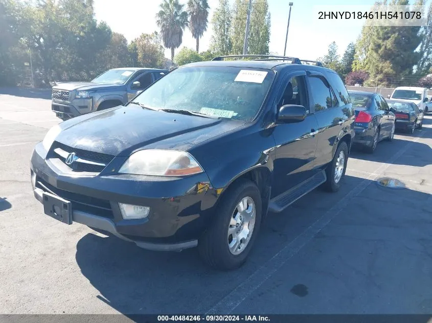 2001 Acura Mdx VIN: 2HNYD18461H541078 Lot: 40484246