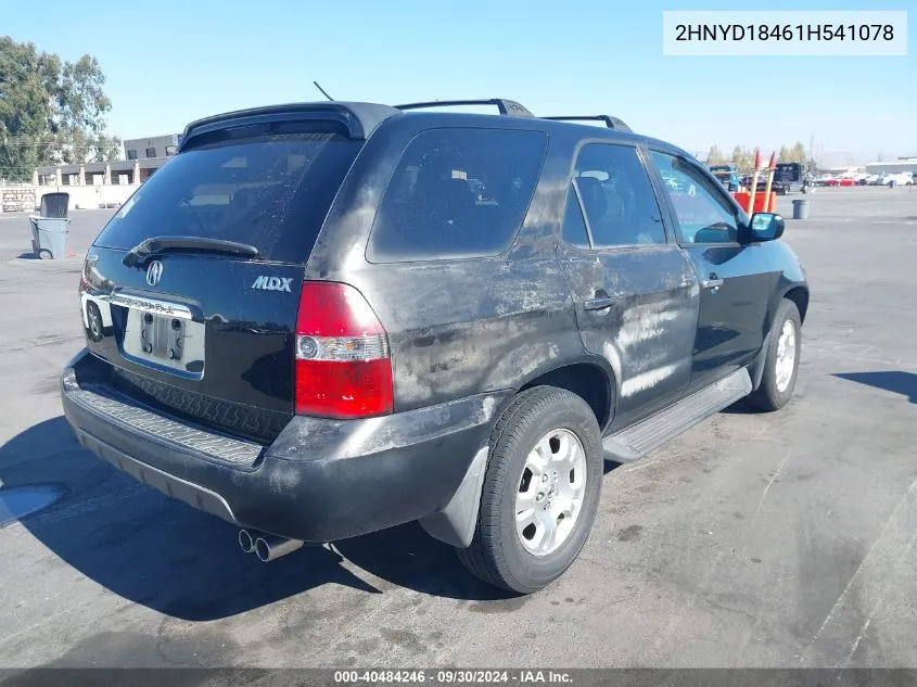 2001 Acura Mdx VIN: 2HNYD18461H541078 Lot: 40484246