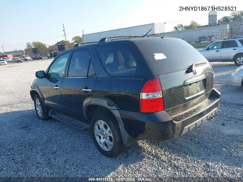 2001 Acura Mdx VIN: 2HNYD18671H528521 Lot: 40517278