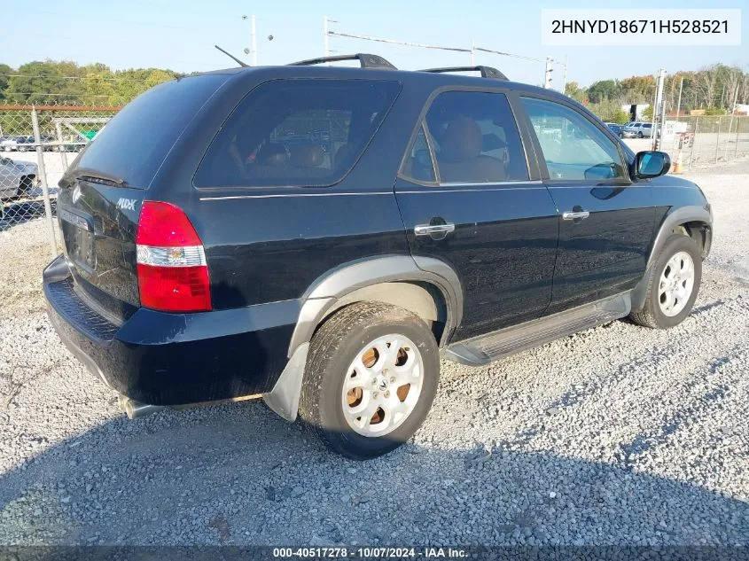 2001 Acura Mdx VIN: 2HNYD18671H528521 Lot: 40517278