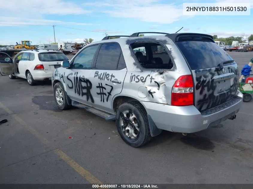 2001 Acura Mdx VIN: 2HNYD18831H501530 Lot: 40589087