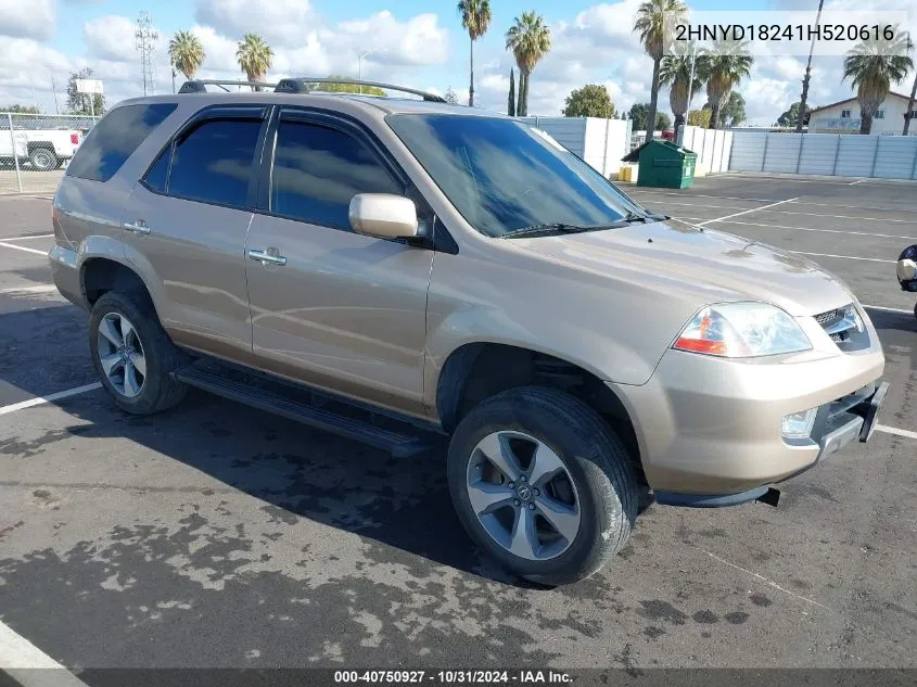 2001 Acura Mdx 3.5L VIN: 2HNYD18241H520616 Lot: 40750927