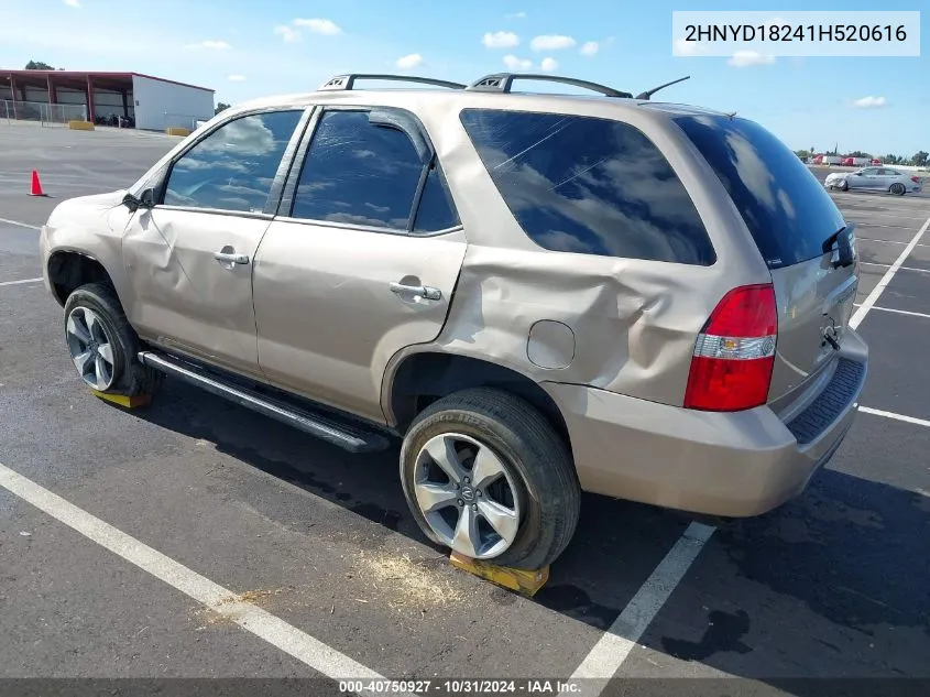 2001 Acura Mdx 3.5L VIN: 2HNYD18241H520616 Lot: 40750927