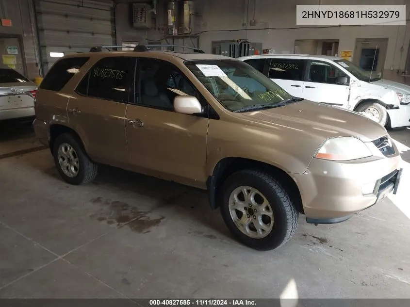 2001 Acura Mdx VIN: 2HNYD18681H532979 Lot: 40827585