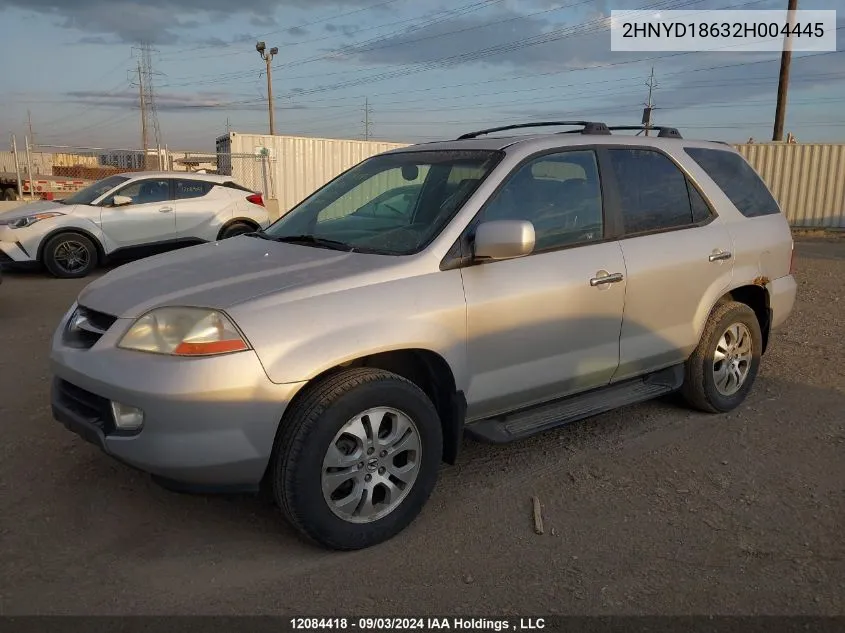 2002 Acura Mdx VIN: 2HNYD18632H004445 Lot: 12084418