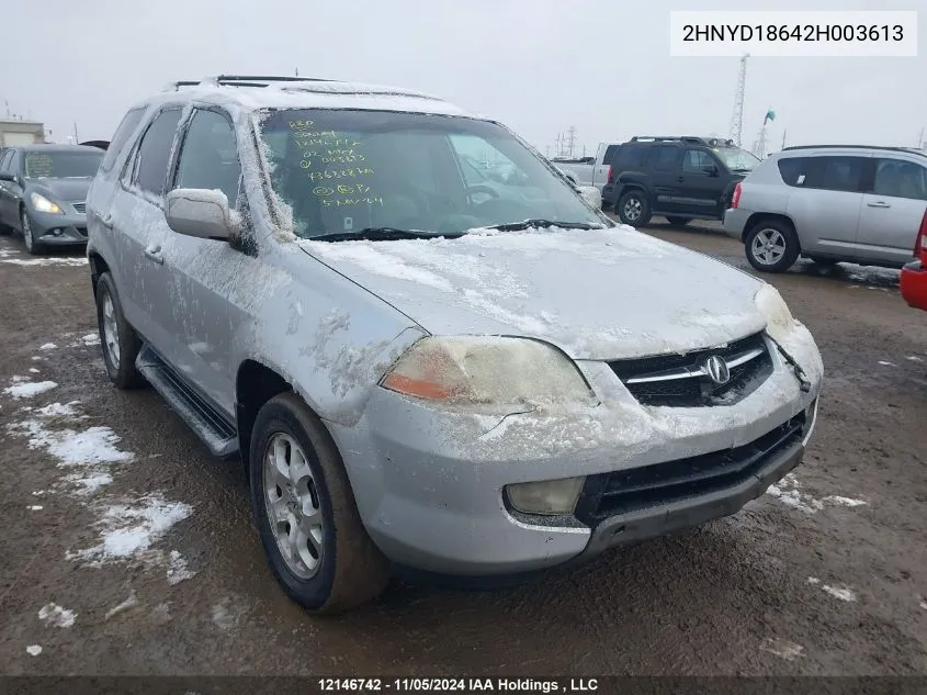 2002 Acura Mdx VIN: 2HNYD18642H003613 Lot: 12146742