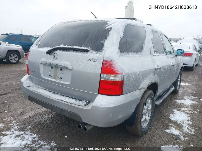 2002 Acura Mdx VIN: 2HNYD18642H003613 Lot: 12146742