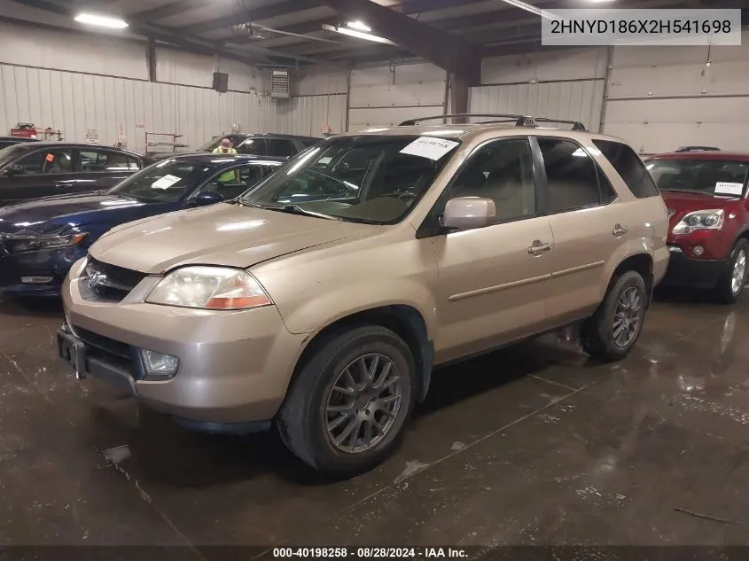 2002 Acura Mdx VIN: 2HNYD186X2H541698 Lot: 40198258