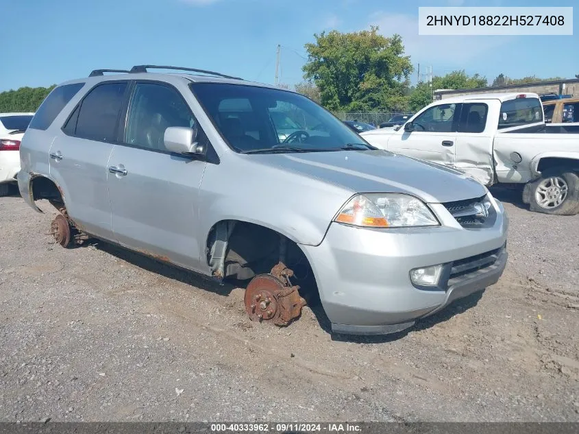 2002 Acura Mdx VIN: 2HNYD18822H527408 Lot: 40333962