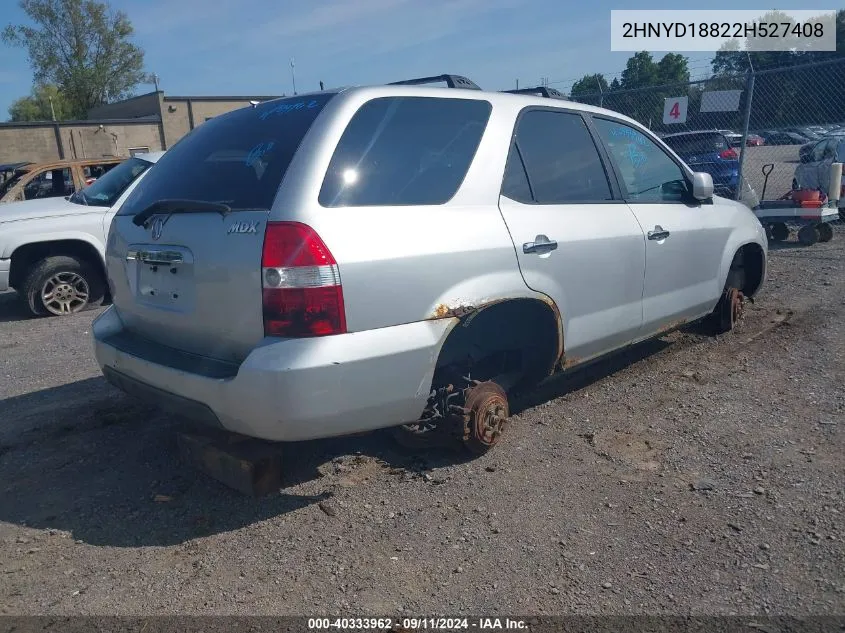 2002 Acura Mdx VIN: 2HNYD18822H527408 Lot: 40333962