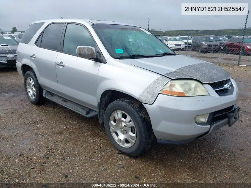 2002 Acura Mdx VIN: 2HNYD18212H525547 Lot: 40406222