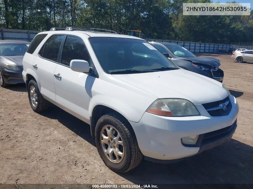 2002 Acura Mdx VIN: 2HNYD18642H530955 Lot: 40500183