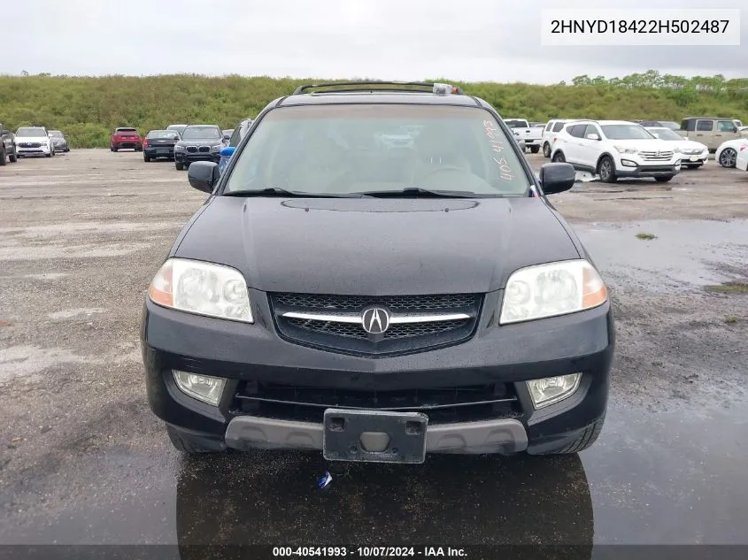 2002 Acura Mdx VIN: 2HNYD18422H502487 Lot: 40541993