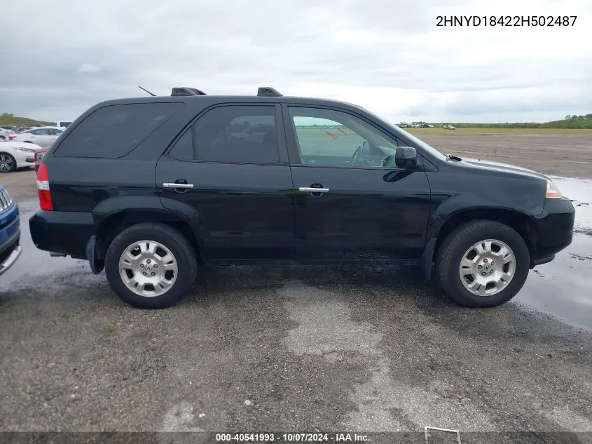 2002 Acura Mdx VIN: 2HNYD18422H502487 Lot: 40541993