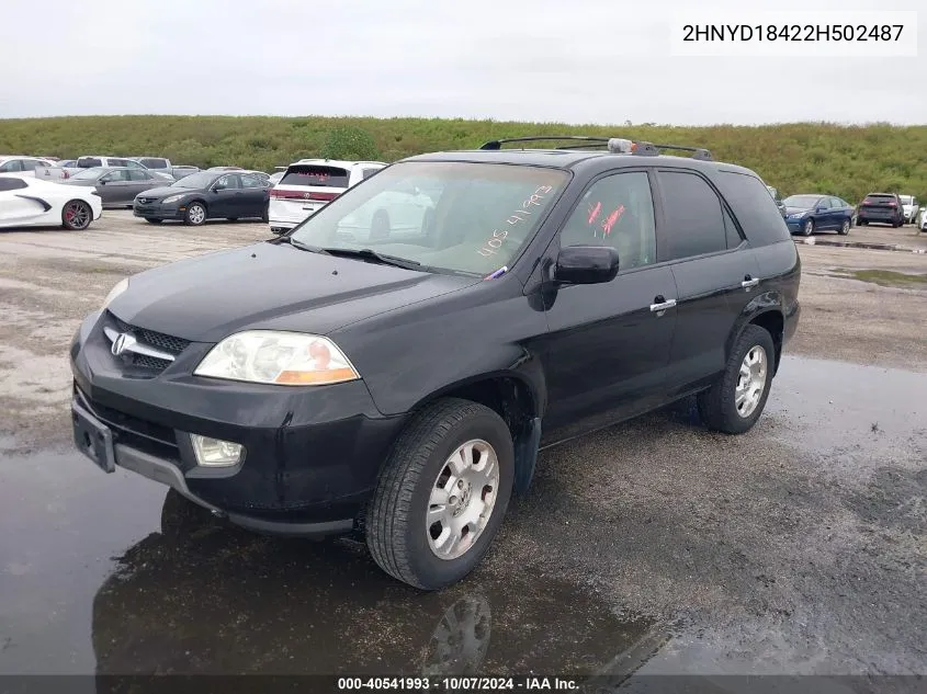 2002 Acura Mdx VIN: 2HNYD18422H502487 Lot: 40541993