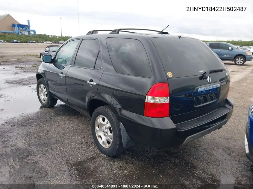 2002 Acura Mdx VIN: 2HNYD18422H502487 Lot: 40541993