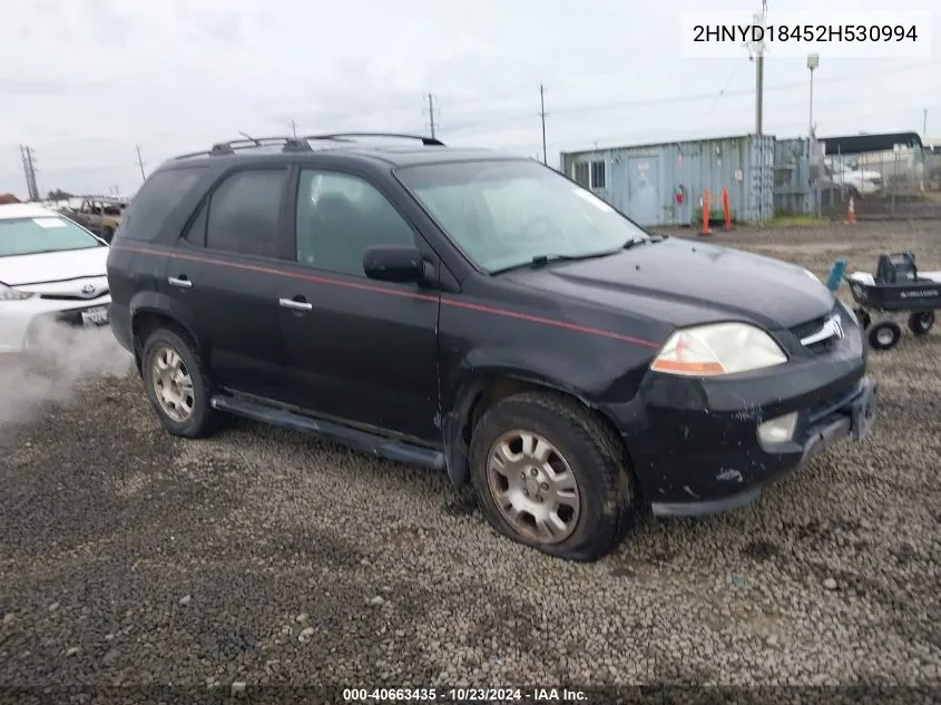 2002 Acura Mdx VIN: 2HNYD18452H530994 Lot: 40663435