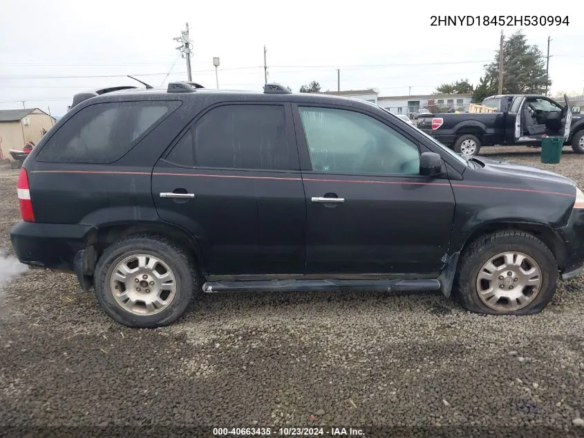 2002 Acura Mdx VIN: 2HNYD18452H530994 Lot: 40663435