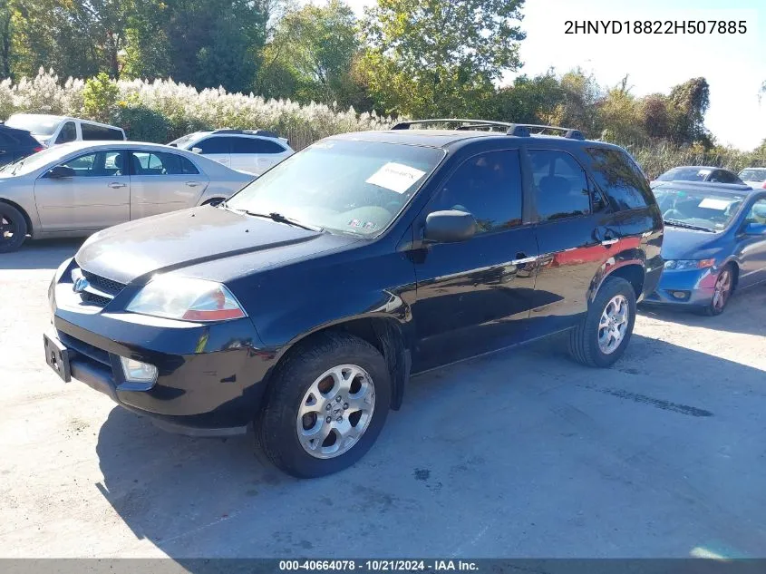 2002 Acura Mdx VIN: 2HNYD18822H507885 Lot: 40664078