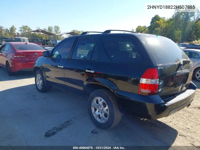 2002 Acura Mdx VIN: 2HNYD18822H507885 Lot: 40664078