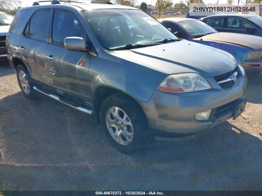 2002 Acura Mdx VIN: 2HNYD18812H525648 Lot: 40670372