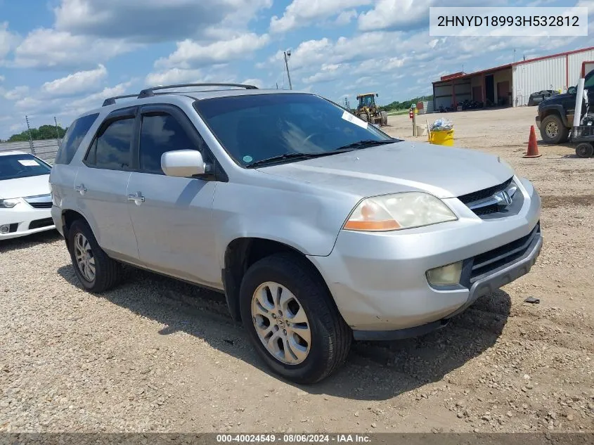 2003 Acura Mdx VIN: 2HNYD18993H532812 Lot: 40024549