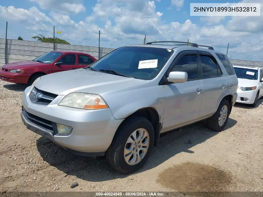 2003 Acura Mdx VIN: 2HNYD18993H532812 Lot: 40024549