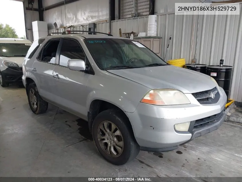 2003 Acura Mdx VIN: 2HNYD186X3H529729 Lot: 40034123