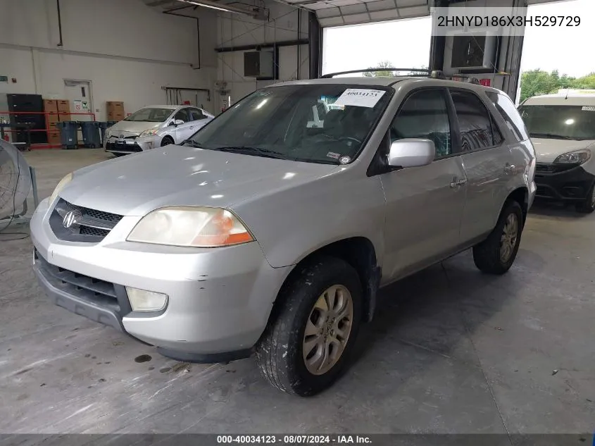 2003 Acura Mdx VIN: 2HNYD186X3H529729 Lot: 40034123