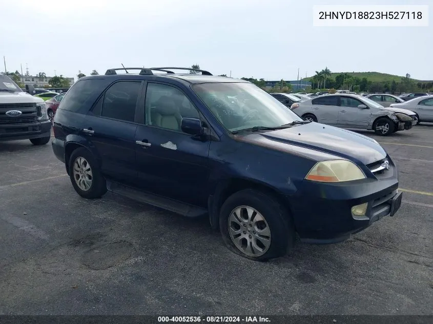 2003 Acura Mdx VIN: 2HNYD18823H527118 Lot: 40052536