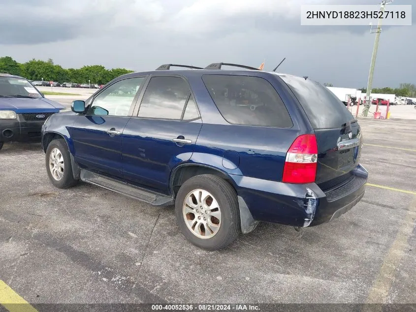 2003 Acura Mdx VIN: 2HNYD18823H527118 Lot: 40052536