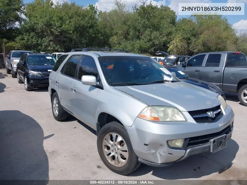 2003 Acura Mdx Touring VIN: 2HNYD186X3H520299 Lot: 40234312