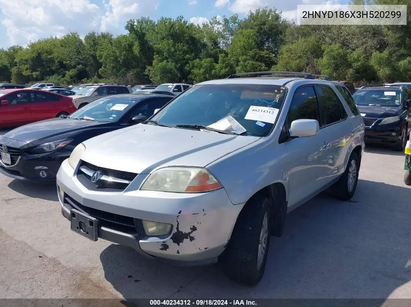 2003 Acura Mdx Touring VIN: 2HNYD186X3H520299 Lot: 40234312