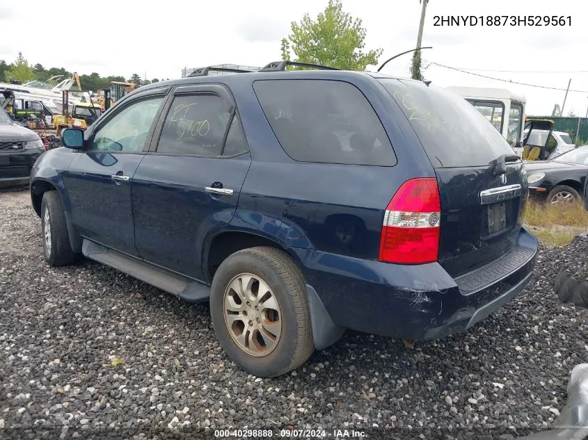 2003 Acura Mdx VIN: 2HNYD18873H529561 Lot: 40298888