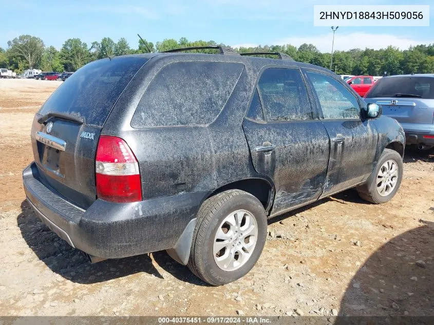 2003 Acura Mdx VIN: 2HNYD18843H509056 Lot: 40375451